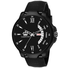 Load image into Gallery viewer, LIMESTONE  LS2972 Mesh Strap Day and Date Functions All Black Quartz Analog Watch - For Men
