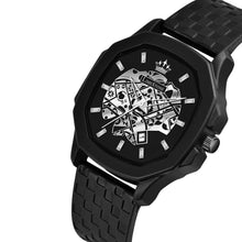 Load image into Gallery viewer, LIMESTONE  LS3066 OTUS Limited Octa Chess Day and Date Functioning All Black Quartz Analog Watch - For Men
