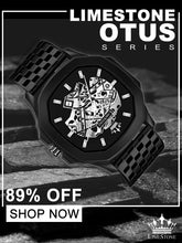 Load image into Gallery viewer, LIMESTONE  LS3066 OTUS Limited Octa Chess Day and Date Functioning All Black Quartz Analog Watch - For Men
