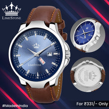 Load image into Gallery viewer, LIMESTONE  LS2777 Day-Date Functioning Blue-Tan Quartz Analog Watch - For Men
